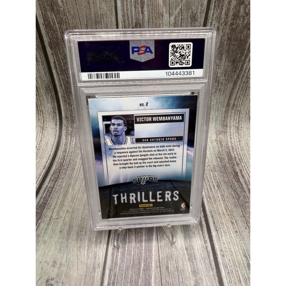 2023 PHOENIX VICTOR WEMBANYAMA THRILLERS #2 PSA  8 Nm/ Mt Spurs Rc - Picture 6 of 10